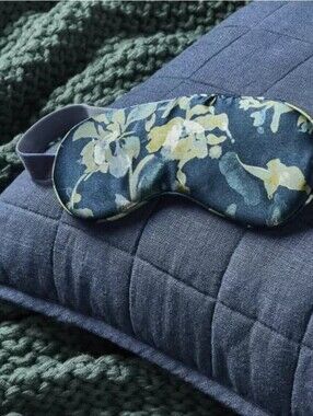 Casaluna Satin Sleep Mask Floral Watercplor Pattern Design